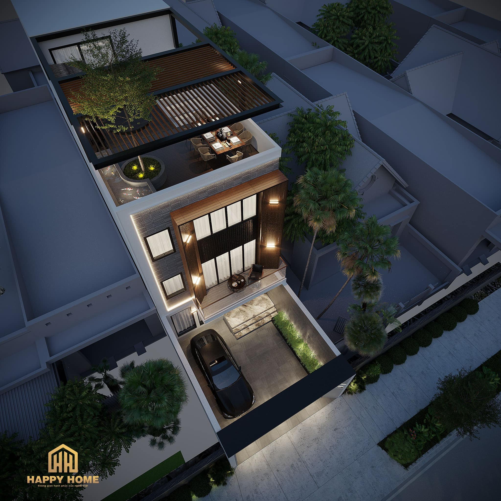 thiết kế kiến trúc nhà phố