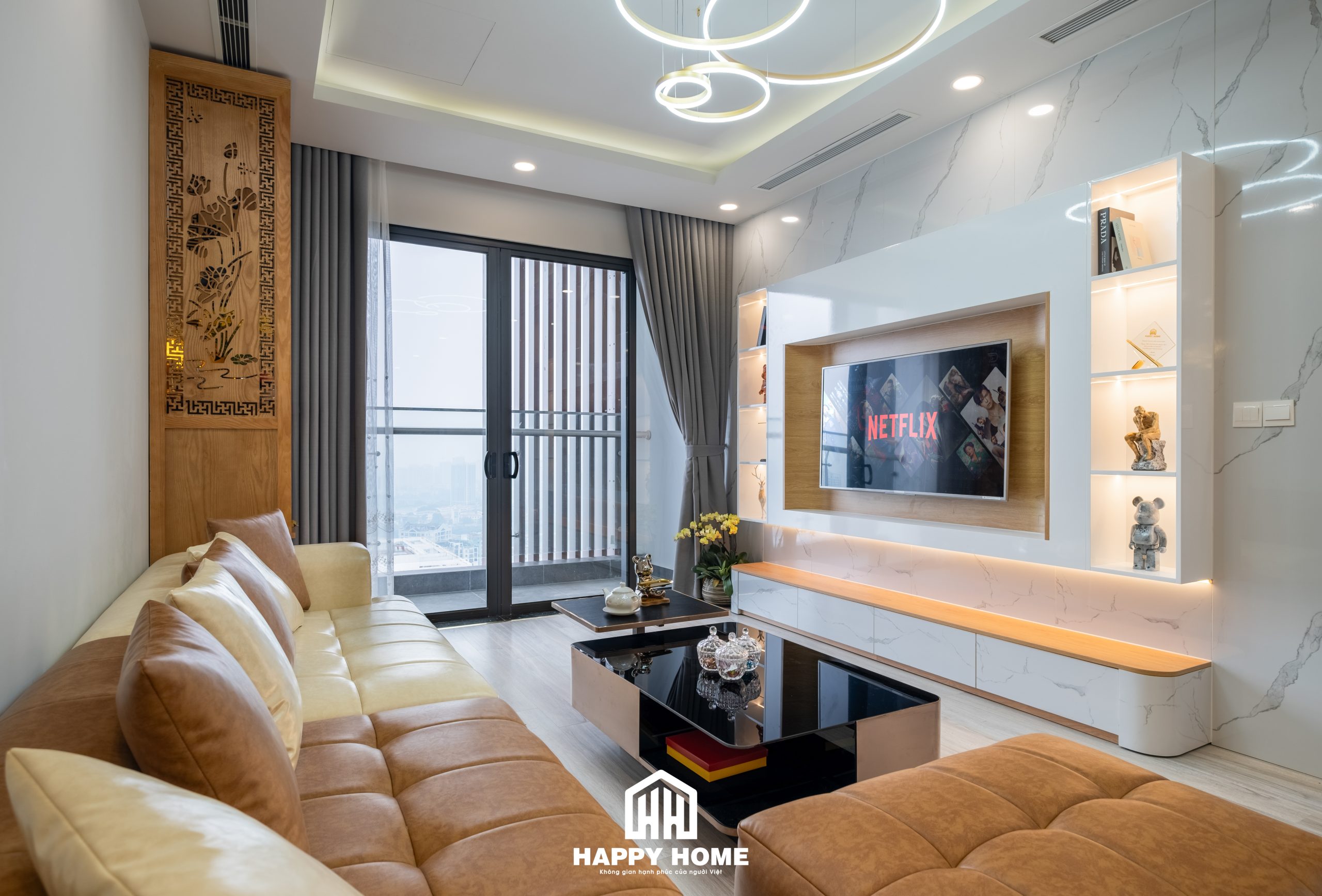 THI CÔNG THỰC TẾ NỘI THẤT CĂN HỘ THE DIAMOND RESIDENCE 104m2